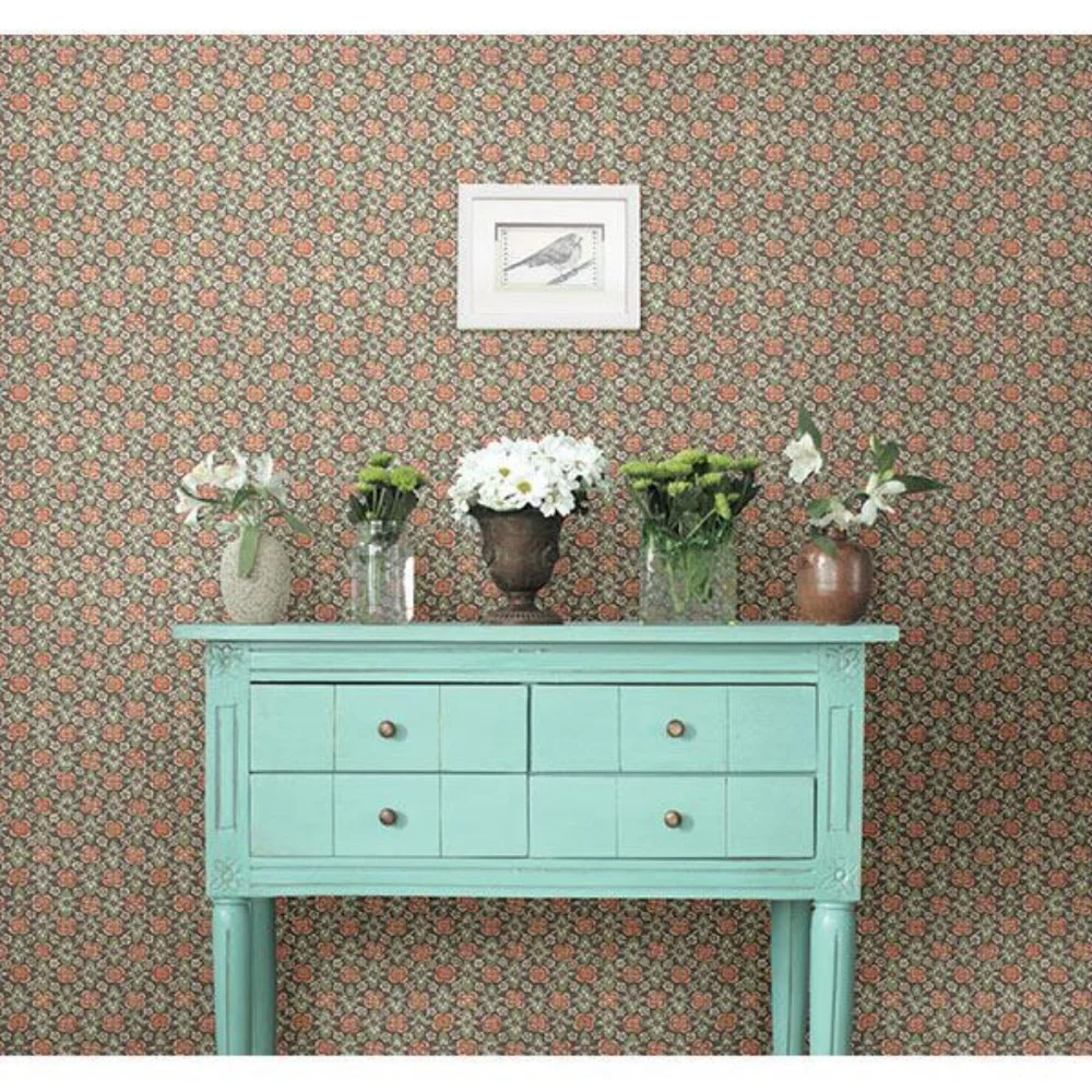 Wallpaper Free Spirit Coral Floral - boho